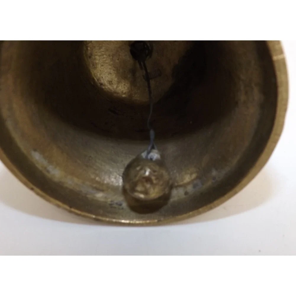Vintage Collectible Etched Brass Bell Floral Design - 5.5
